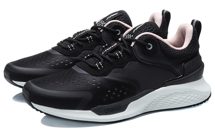 Lookbook (W) 李寧カジュアルランニングロー (黒) AGLR056-4