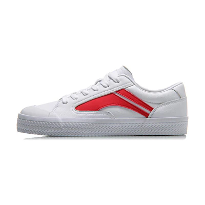 (W) Li-Ning Casual Skate Shoe 'White Red'