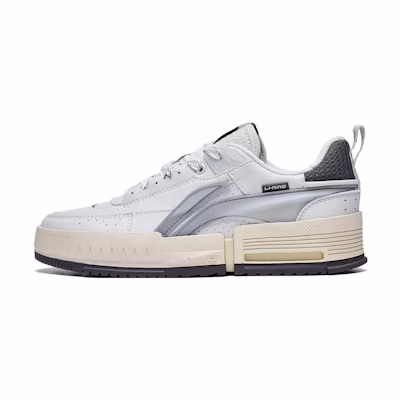 (W) Li-Ning Casual Skate Shoes 'White Silver'