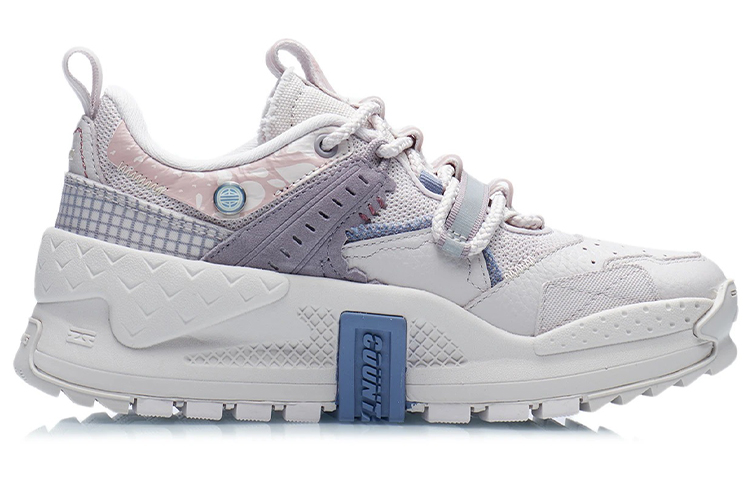 Order LiNing李寧 CF溯系列 隍城煙雲山 半反光 減震 低幫 運動休閒鞋 女款 粉灰紫