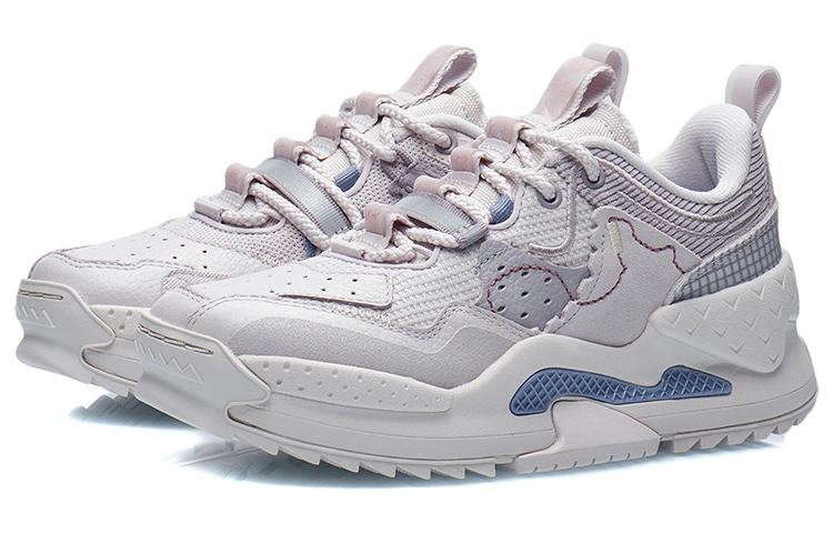 Lookbook LiNing李寧 CF溯系列 隍城煙雲山 半反光 減震 低幫 運動休閒鞋 女款 粉灰紫