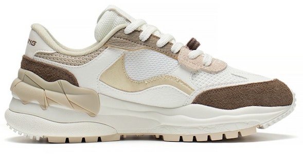 (W) Li-Ning CF 'Kulit Asal Tapak Tebal Rendah - Putih Coklat' AGLS158-1 Order (W) Li-Ning CF 'Kulit Asal Tapak Tebal Rendah - Putih Coklat' AGLS158-1