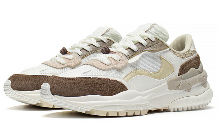 Lookbook (W) Li-Ning CF 'Kulit Tebal Low-Top' - Putih Coklat AGLS158-1