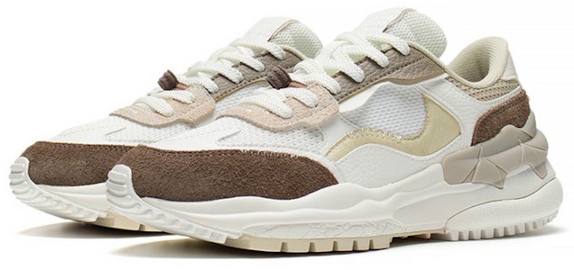 (W) Li-Ning CF 'Kulit Asal Tapak Tebal Rendah - Putih Coklat' AGLS158-1 Lookbook (W) Li-Ning CF 'Kulit Asal Tapak Tebal Rendah - Putih Coklat' AGLS158-1