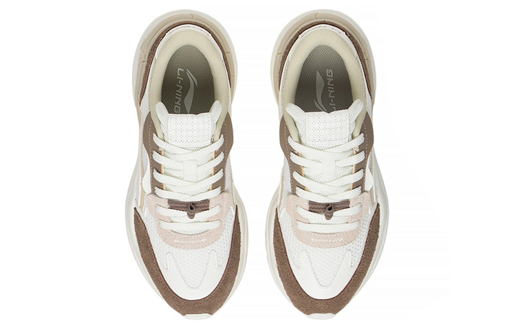 Shop (W) Li-Ning CF 'Kulit Tebal Low-Top' - Putih Coklat AGLS158-1