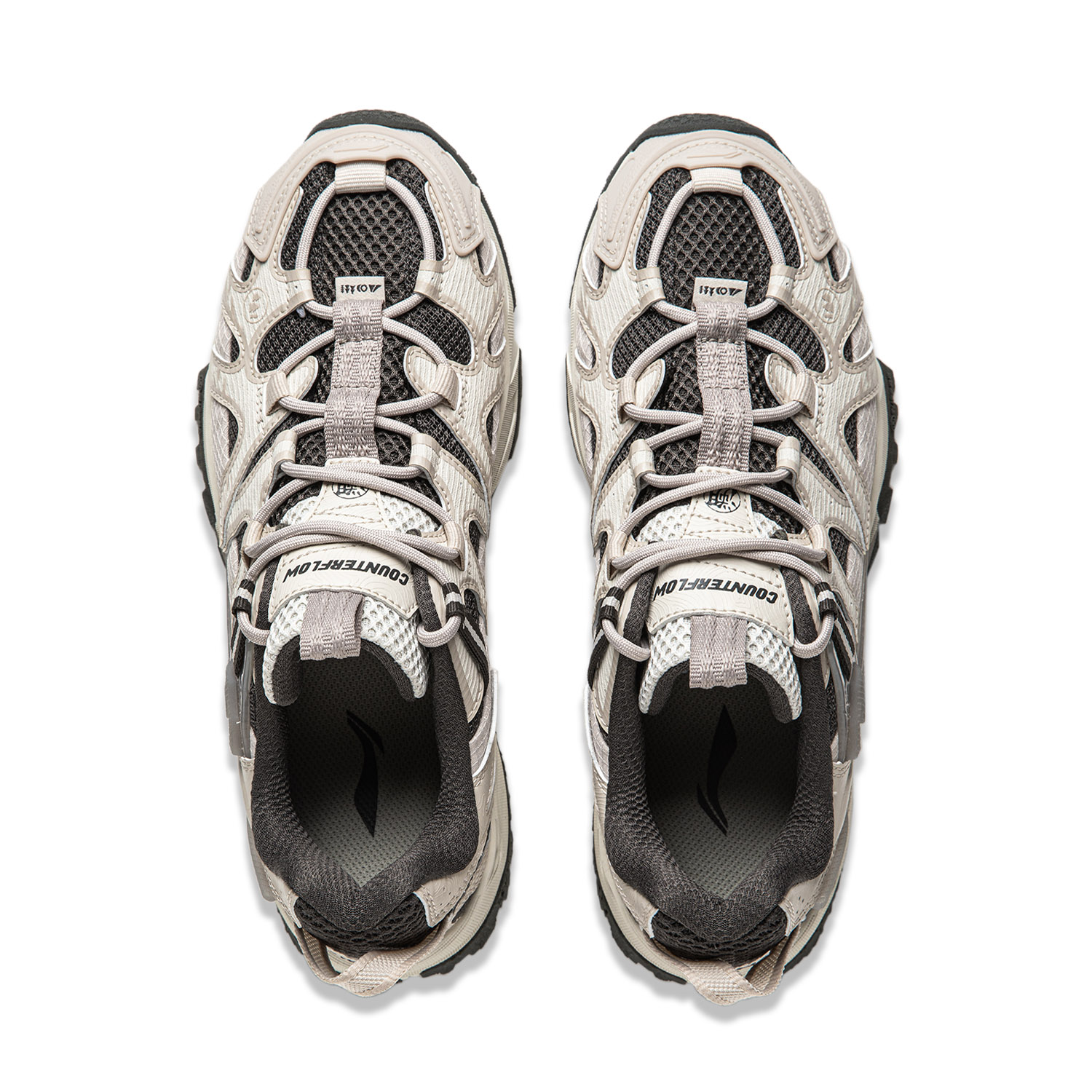 Shop LiNing李寧 CF溯系列 林野 減震耐磨 低筒 生活休閒鞋 女款 灰色