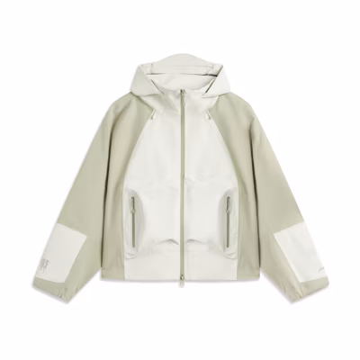 (Women) Li-Ning CF Wanlongjia Breath Series Outdoor Waterproof Jacket - White AEMU040-2