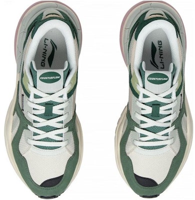 (W) 리닝 청풍 스포츠 스니커즈 '베이지 그린 핑크' AGCT172-4 Shop (W) 리닝 청풍 스포츠 스니커즈 '베이지 그린 핑크' AGCT172-4