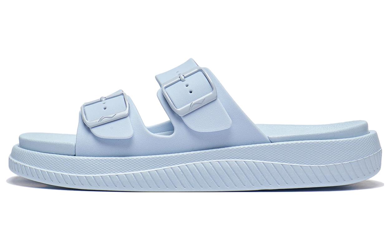 Order 李宁 防滑耐磨 運動拖鞋 女款 藍色