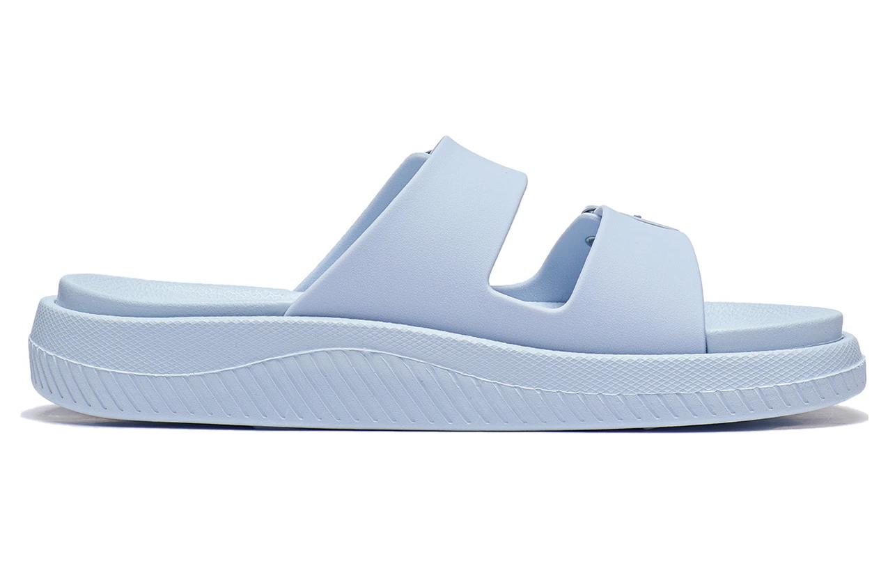 Lookbook 李宁 防滑耐磨 運動拖鞋 女款 藍色