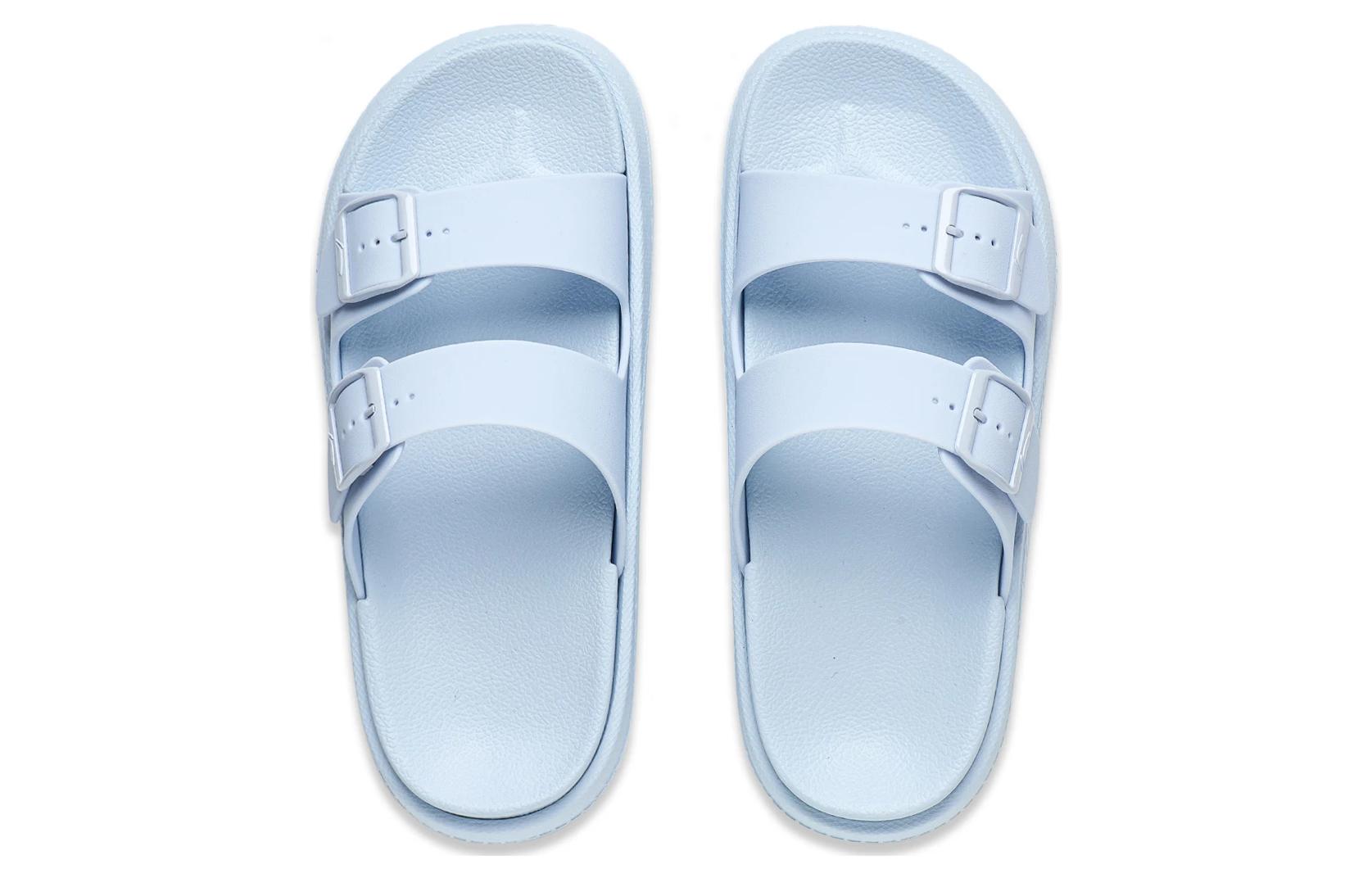 Shop 李宁 防滑耐磨 運動拖鞋 女款 藍色