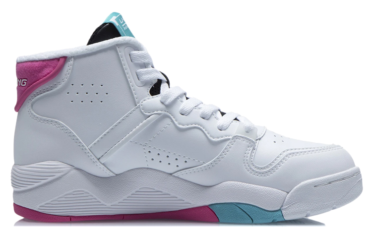 Order (W) 李宁经典篮球鞋‘白蓝粉’ AGBR082-1