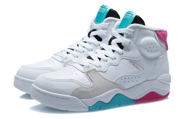 Lookbook (W) 李宁经典篮球鞋‘白蓝粉’ AGBR082-1