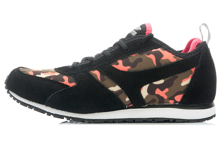 (Women) Li-Ning Classic Breathable Running Shoes 'Black Red Camo' ALCK098-1