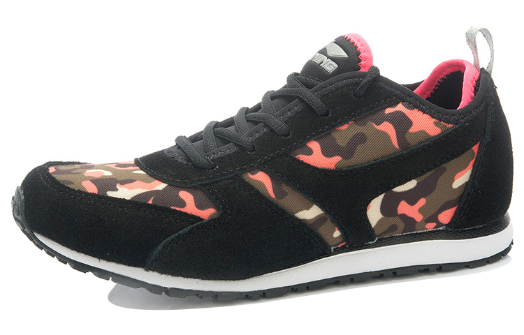 Order (W) Li-Ning Klassieke Ademend Hardloopschoenen ''Zwart Rood Camo'' ALCK098-1
