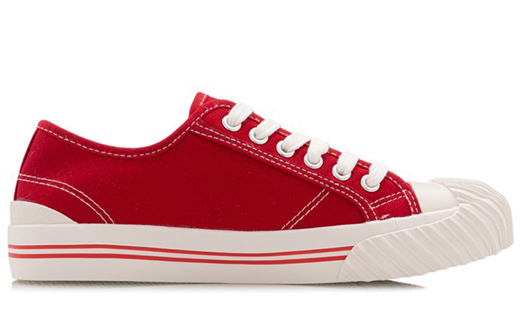 Order LiNing李寧 Cookie 經典休閒帆布鞋 女款 白紅