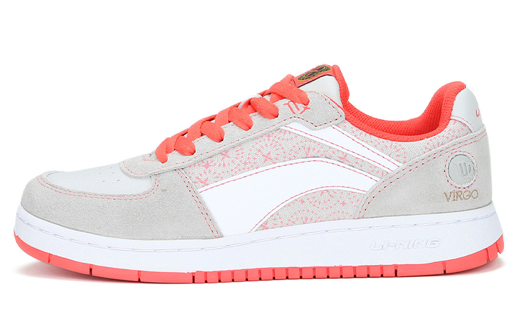 (Women) Li-Ning Classic Casual Sneaker 'Grey White Orange' ALCF132-3