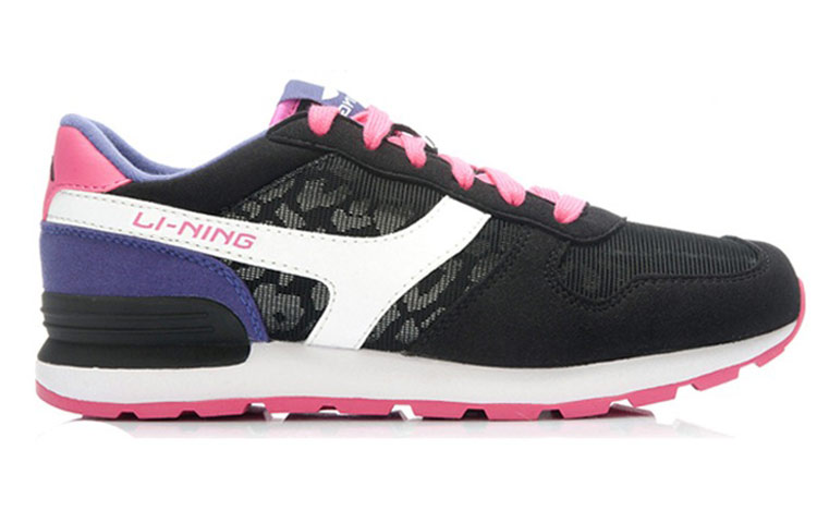 Order (W) 李寧クラシック快適ローカット 黒白紫 ALCK026-3