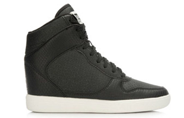 Order LiNing李寧 經典防滑增高高筒休閒板鞋 女款 黑