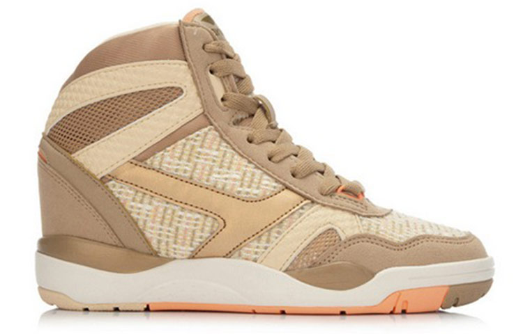 Order (W) 李寧クラシックハイ「暖ブラウン」 (Lining Kurashikku Hai "Dan Buraun") ALCK112-2