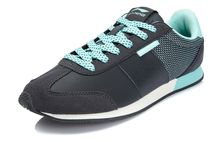 Order (W) Li-Ning Klassieke Lichtgewicht Casual Running Schoen ''Zwart Blauw'' ALCK126-3