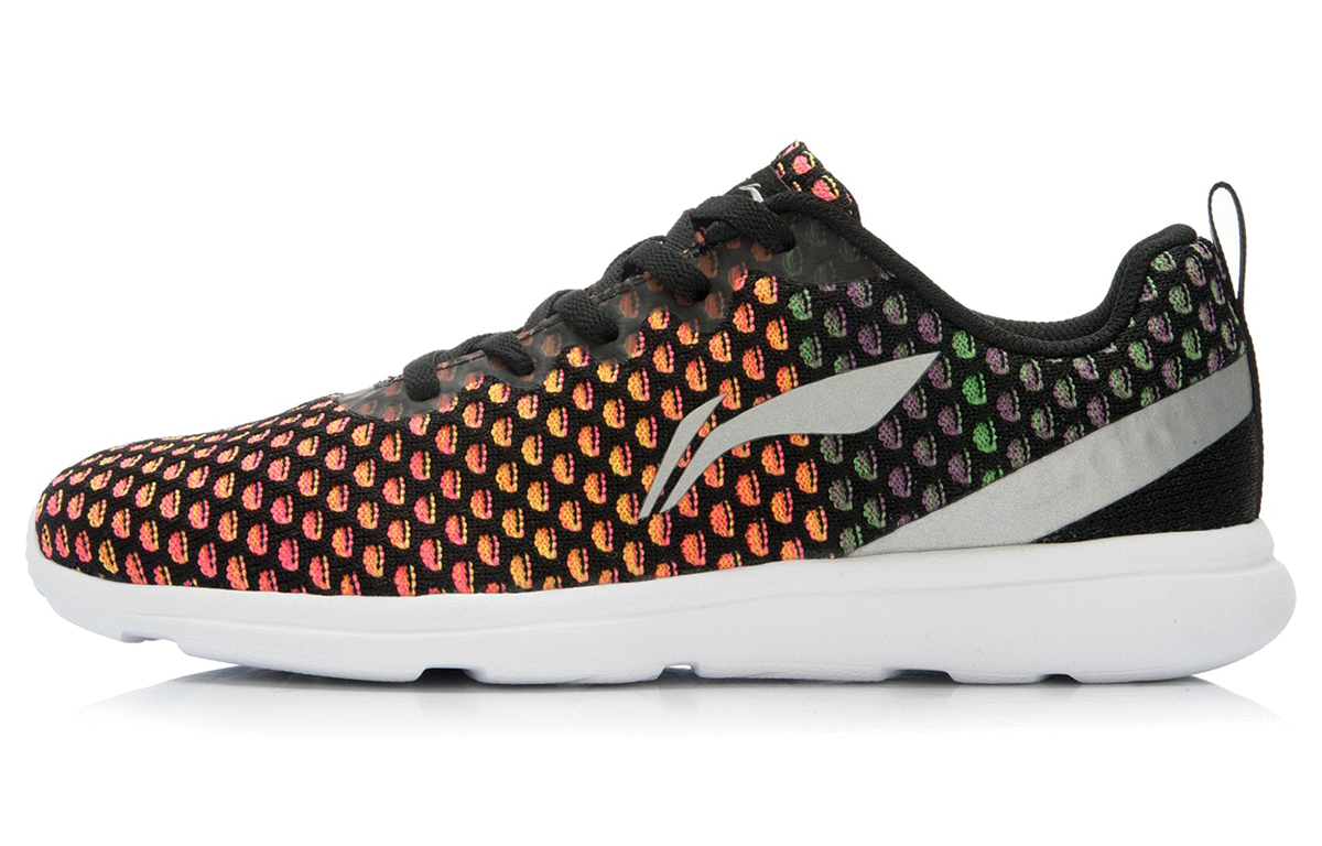 (Women) Li-Ning Classic Lightweight Running Shoe 'Black White Orange' ARJK012-1