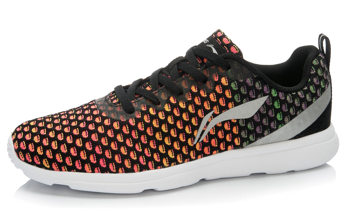 Order (W) Li-Ning Scarpe Running Leggere Classiche ''Nero Bianco Arancione'' ARJK012-1