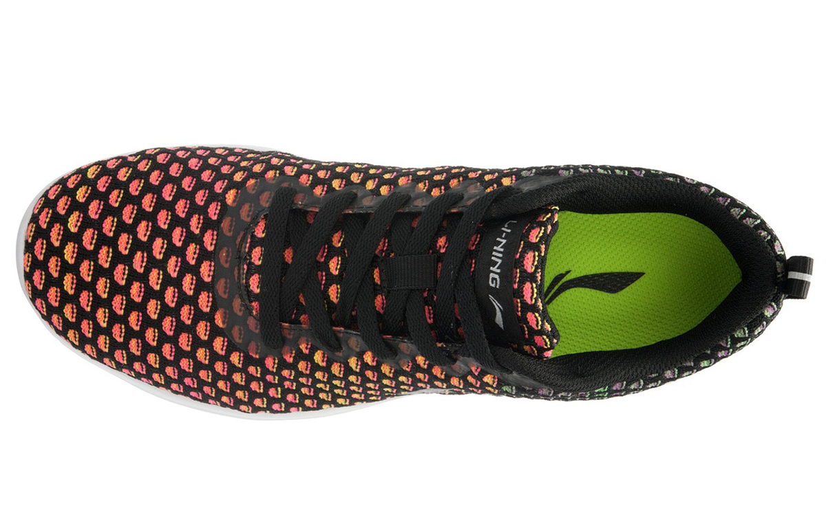 Lookbook (W) Li-Ning Scarpe Running Leggere Classiche ''Nero Bianco Arancione'' ARJK012-1