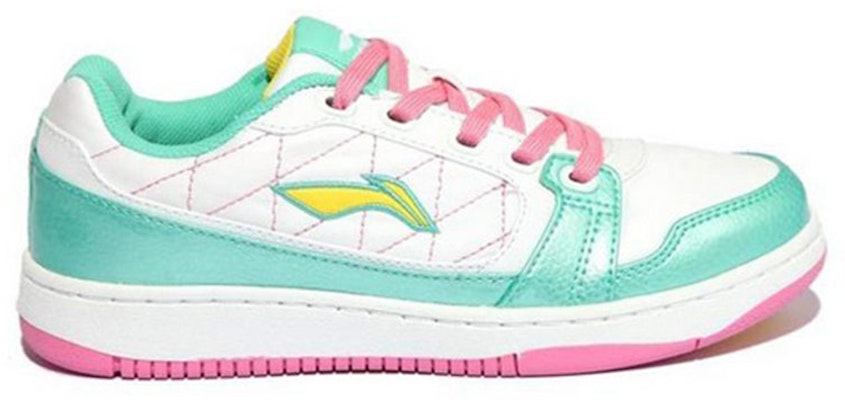 (W) Li-Ning Classic Sepatu Rendah 'Putih Hijau' ALCF140-2 Order (W) Li-Ning Classic Sepatu Rendah 'Putih Hijau' ALCF140-2