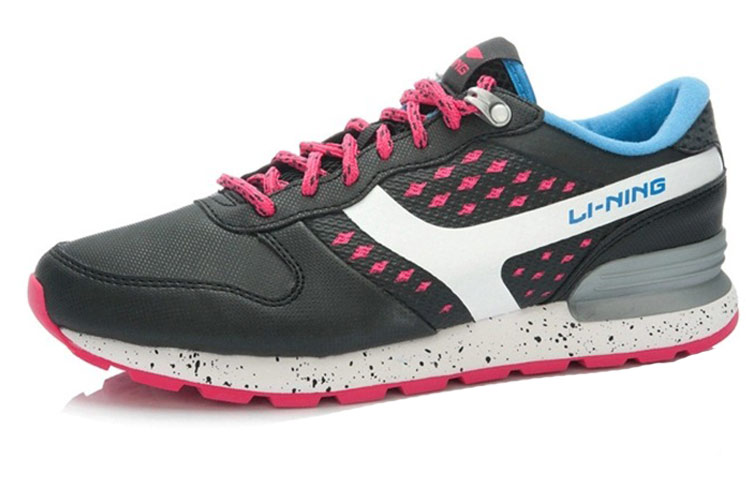 Lookbook (Women) Li-Ning Classic Running 'Black White Pink' ALCJ156-1