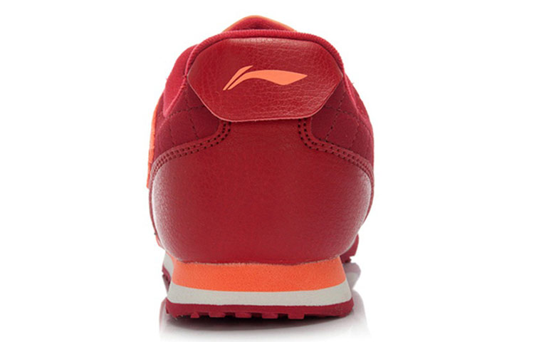 Shop LiNing李寧 舒適透氣 經典休閒慢跑鞋 女款 橙紅