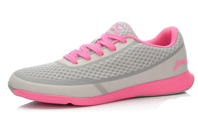 Lookbook LiNing李寧 舒適透氣 經典休閒慢跑鞋 女款 粉灰色