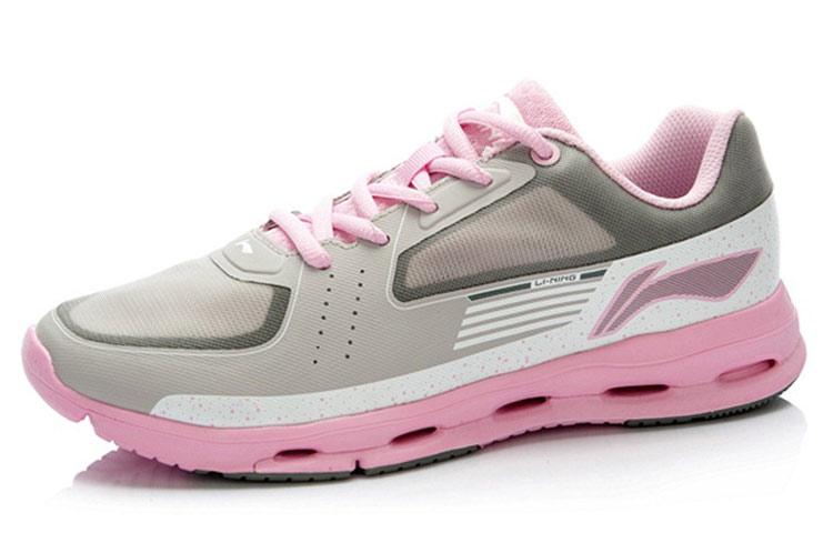 Lookbook LiNing李寧 舒適透氣 經典休閒跑步鞋 女款 粉灰