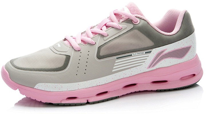LiNing李寧 舒適透氣 經典休閒跑步鞋 女款 粉灰 Lookbook LiNing李寧 舒適透氣 經典休閒跑步鞋 女款 粉灰