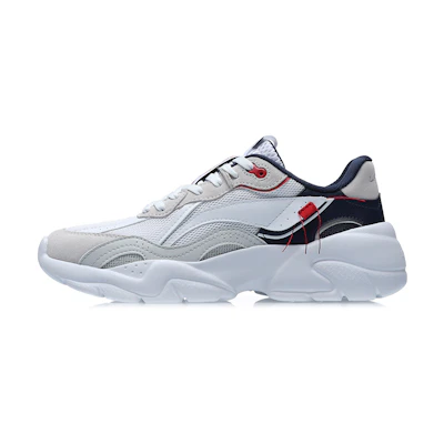 (W) Li-Ning Classic Running Shoe 'White-Blue-Red'