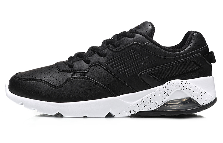 (Women) Li-Ning Classic Running Shoes 'Black and White Cushion' AGCN346-6