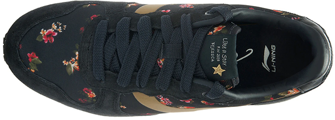 (Women) Li-Ning Classic Running Sneaker 'Black Brown Floral' ALCJ174-3 Lookbook (Women) Li-Ning Classic Running Sneaker 'Black Brown Floral' ALCJ174-3