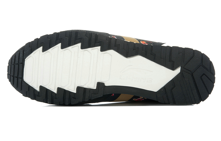Purchase (Women) Li-Ning Classic Running Sneaker 'Black Brown Floral' ALCJ174-3