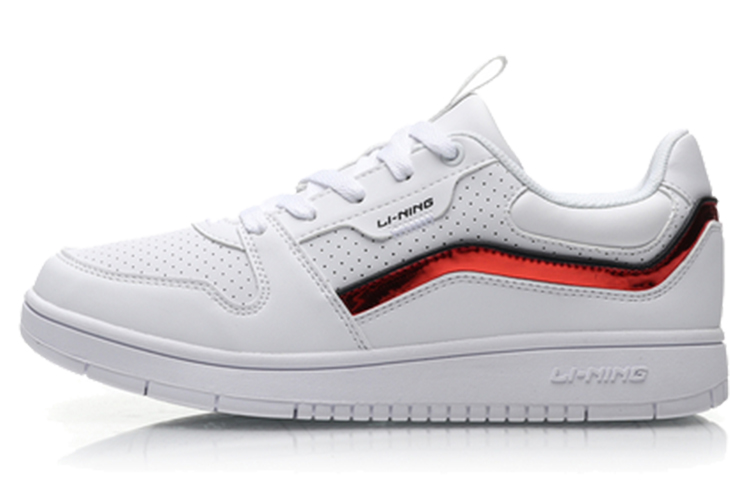 (Women) Li-Ning Classic Skateboarding Low 'White Red' AGCP252-3