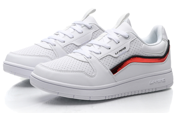 Lookbook (Women) Li-Ning Classic Skateboarding Low 'White Red' AGCP252-3