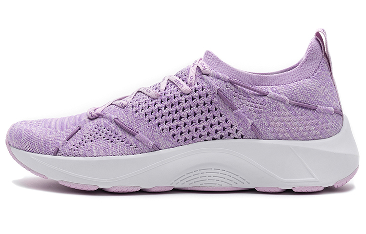 (Women) Li-Ning Cloud Lightweight Bounce Knit Running Shoes 'Purple White' ARHN124-6