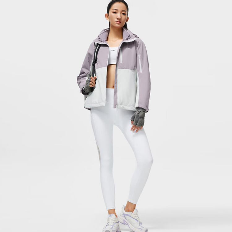 Details for (Women) Li-Ning Colorblock 3-in-1 Sports Jacket - Purple AWBT014-2
