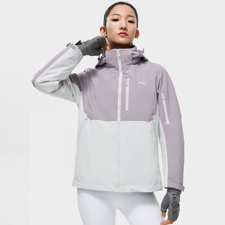 Sizing (Women) Li-Ning Colorblock 3-in-1 Sports Jacket - Purple AWBT014-2