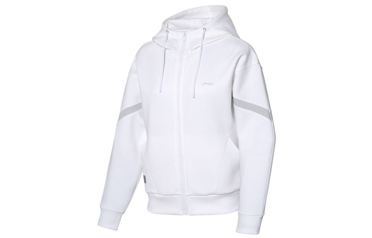 (Women) Li-Ning Colorblock Hoodie Jacket - White AWDQ052-2