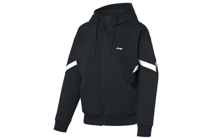 (Women) Li-Ning Colorblock Hoodie Jacket Black AWDQ052-1