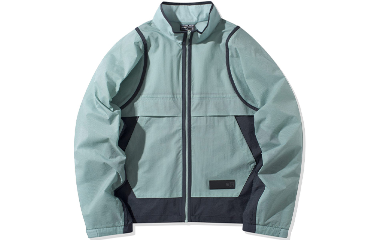 (Women) Li-Ning Colorblock Sports Jacket Gray Mist Green AFDQ158-1