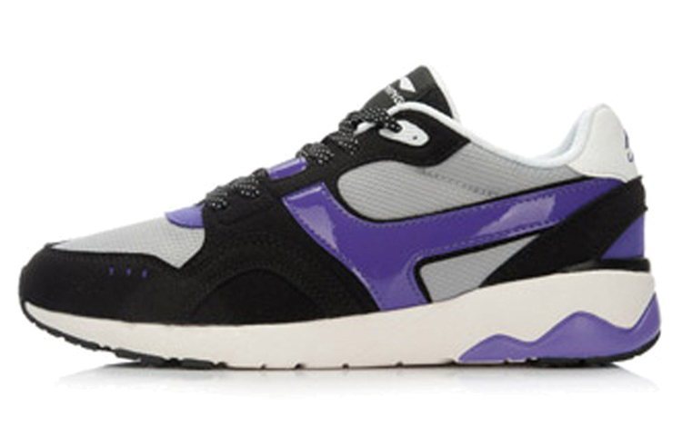 (Women) Li-Ning Comfort Breathable Casual Running Shoes 'Black Purple' ALCL058-4