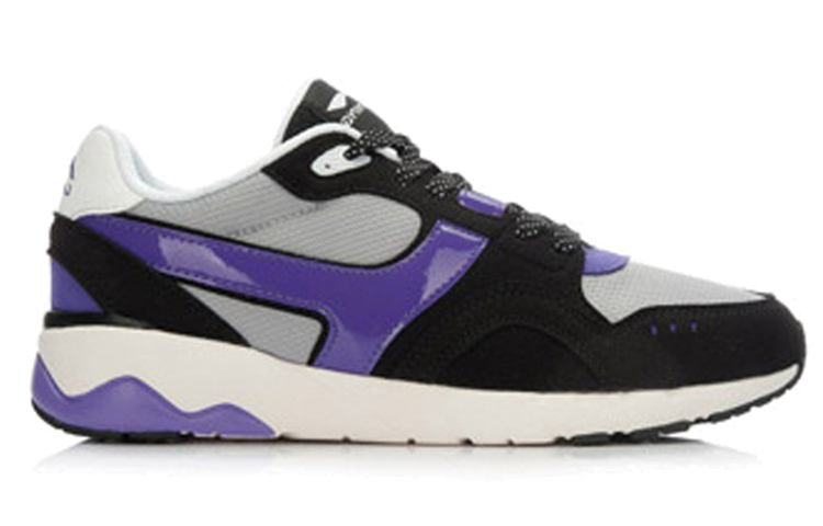 Order (W) Kasut Lari Kasual Li-Ning Comfort Breathable 'Hitam Ungu' ALCL058-4