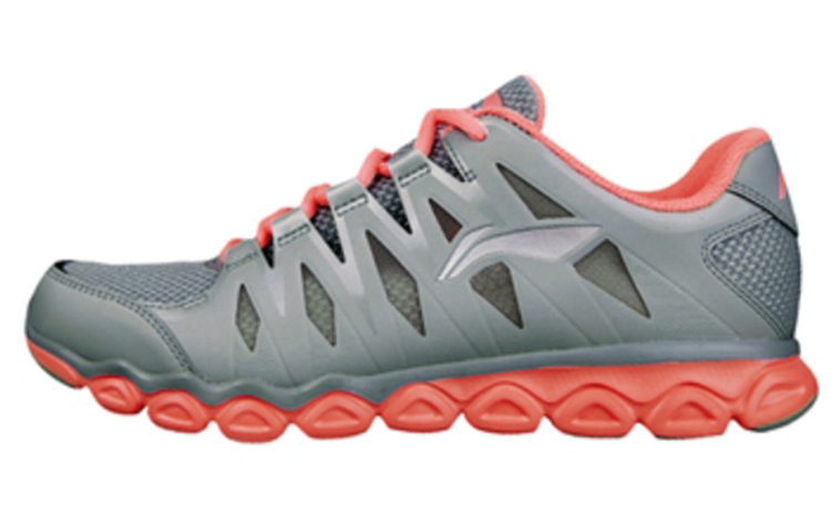 (Women) Li-Ning Comfort Breathable Low-Top Running 'Grey Orange' ARHH046-2