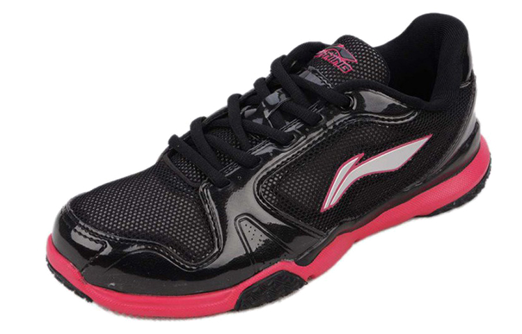 Lookbook (W) Li-Ning Zapatillas Transpirables Bajas 'Negro Rojo' ACGG016-1